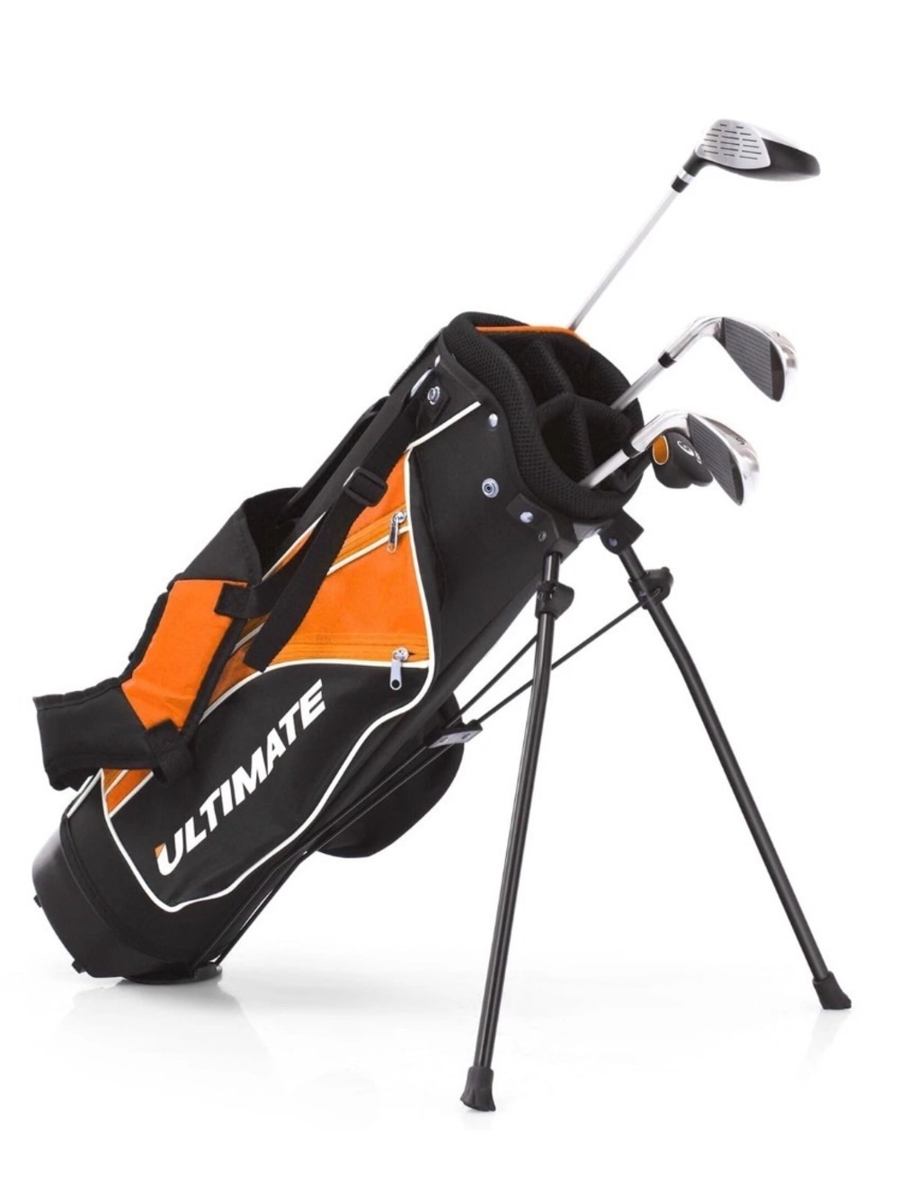 Ultimate Kids Junior Stand Golf Bag – Black and Orange